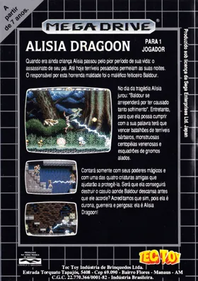 Alisia Dragoon (Europe) box cover back